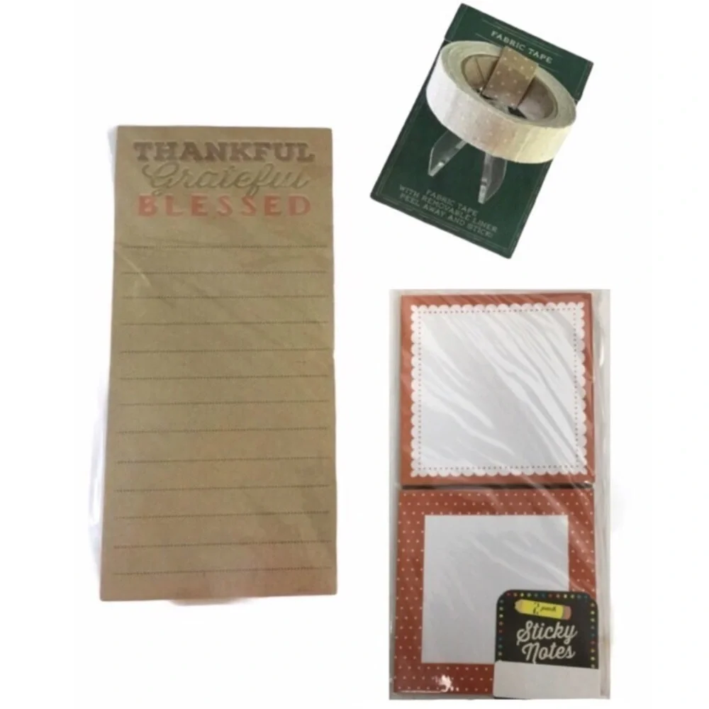 PLANNER ACCESSORIES Fall Thanksgiving Stationery Fabric Tape Blessed Crafting